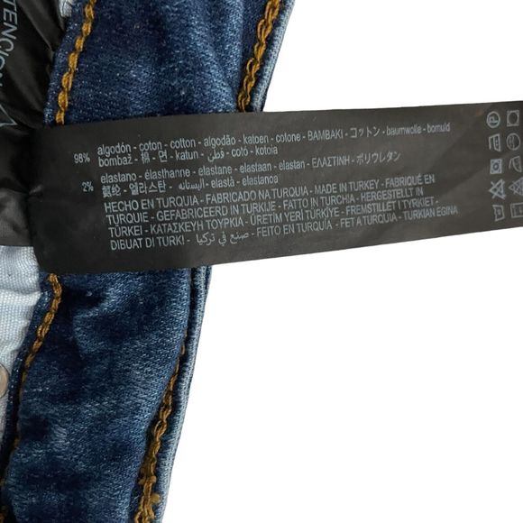 ZARA High Rise Flare Leg Full Length Jean Stretch Medium Wash Size 6 Long - Picture 5 of 7